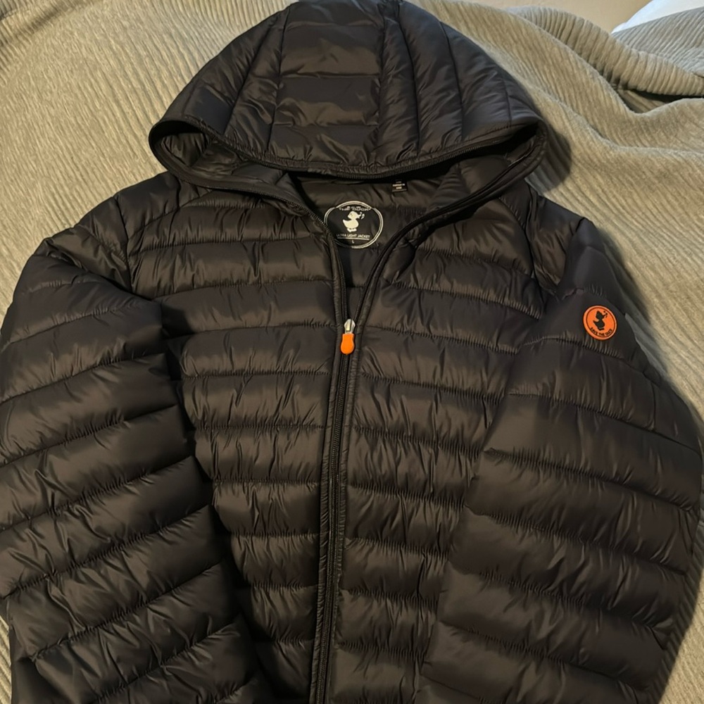 Save The Duck Puffer Hooded Jacket, Men’s L, like new, black